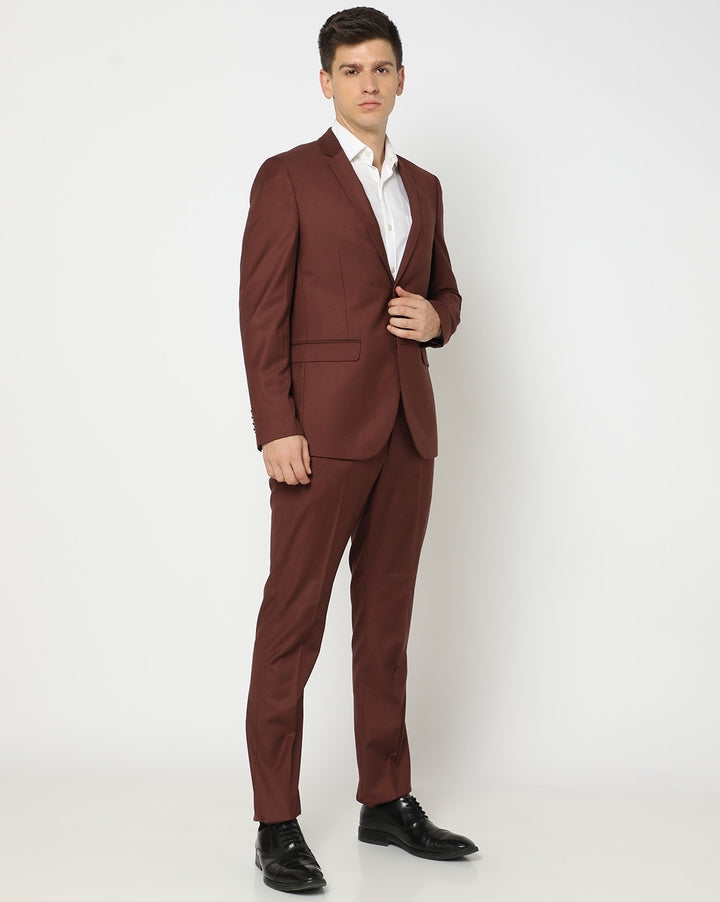 Elegance in Maroon Suit