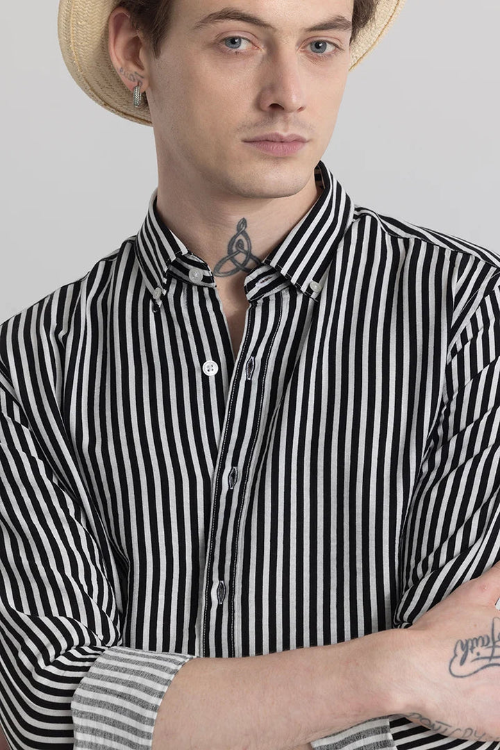 Elegant Black Stripe Shirt