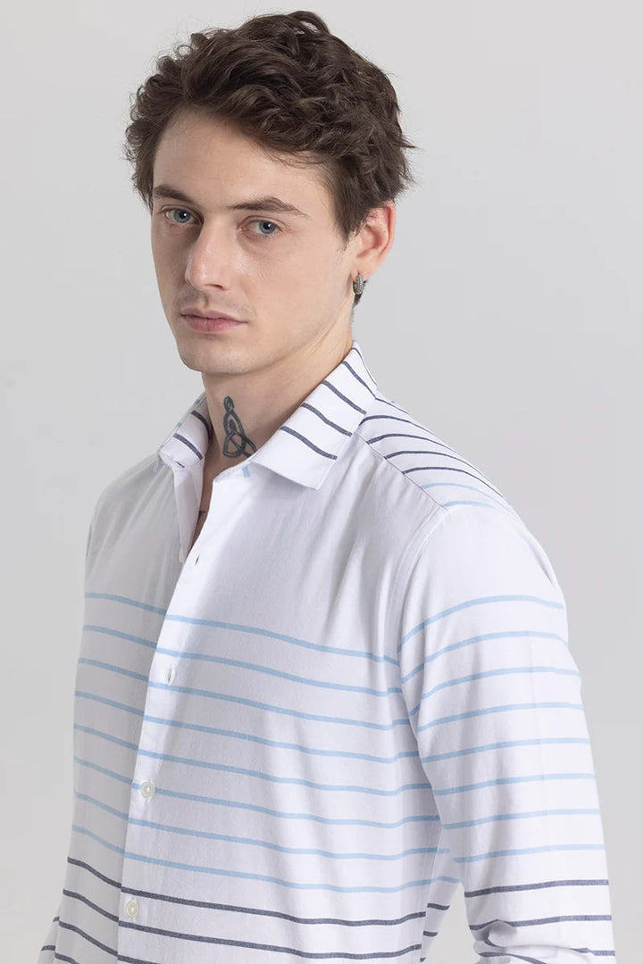 Progressive White Stripe Shirt