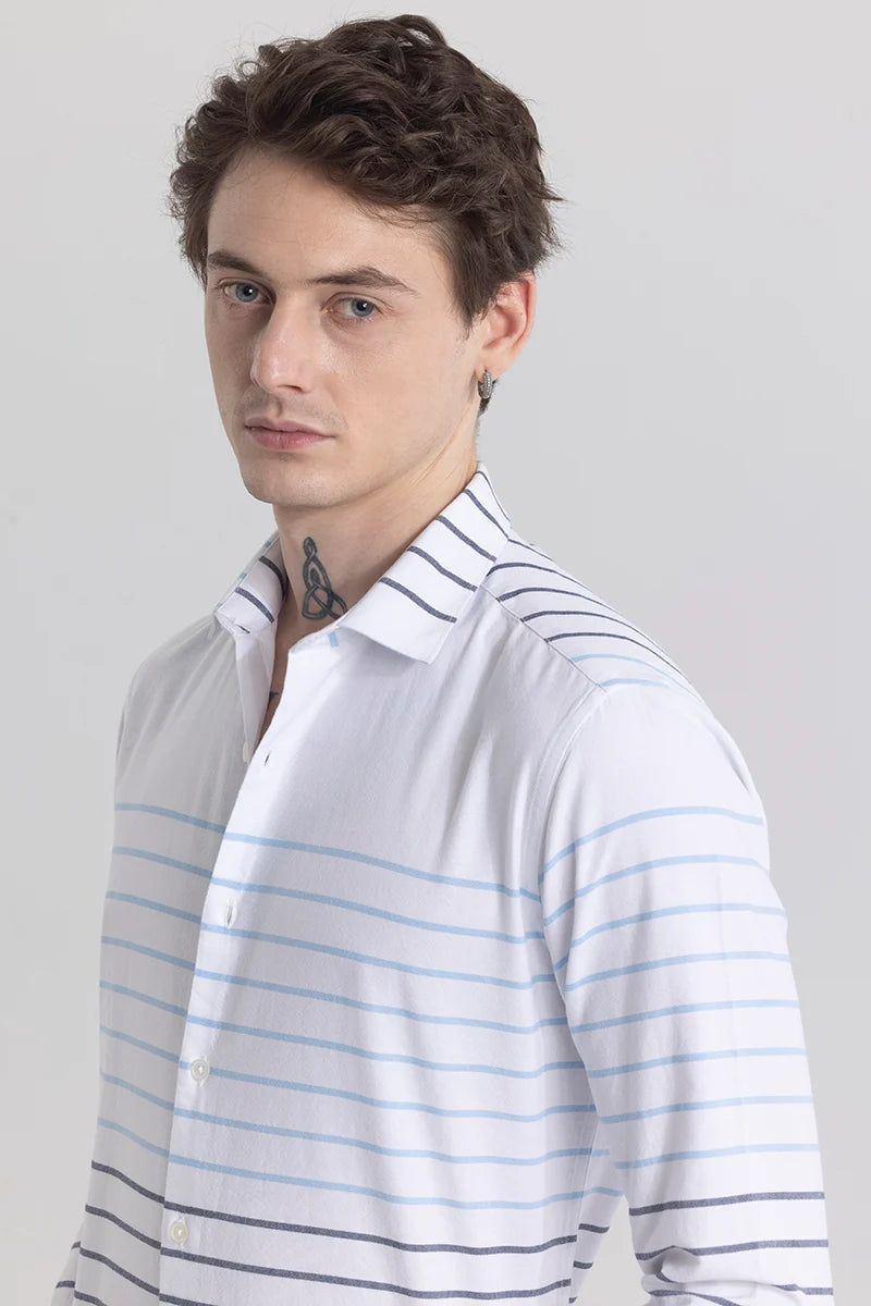 Dynamic White Stripe Shirt