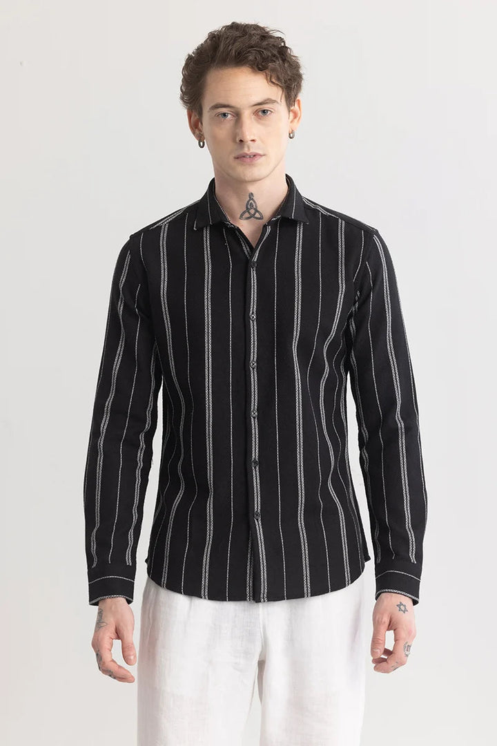 Ebony Stripe Black Timeless Shirt