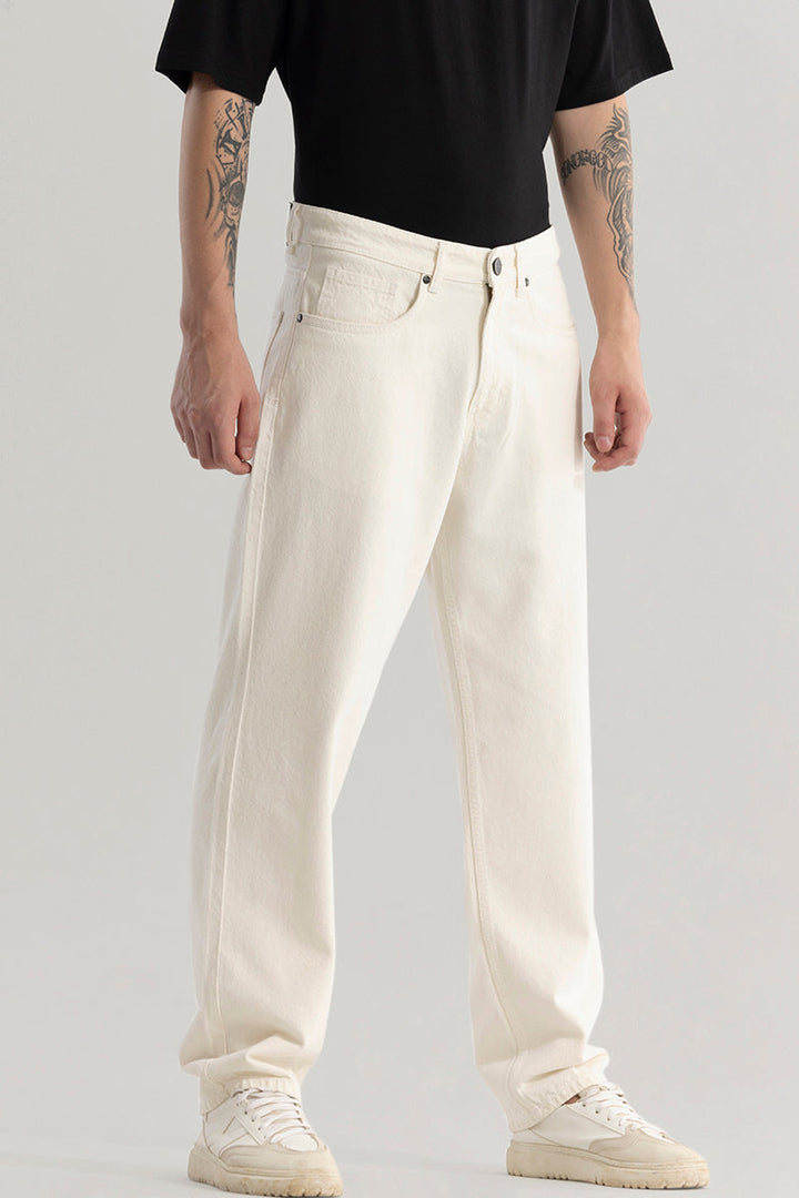 Urban Drift White Baggy Jeans