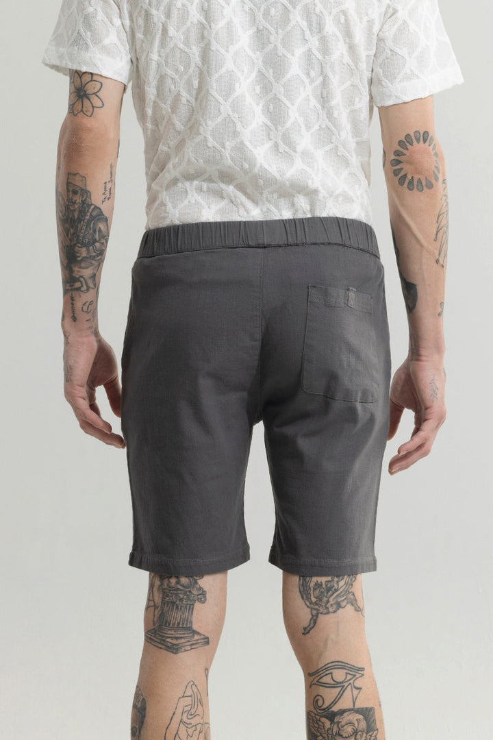 Rugged Grey Linen Shorts