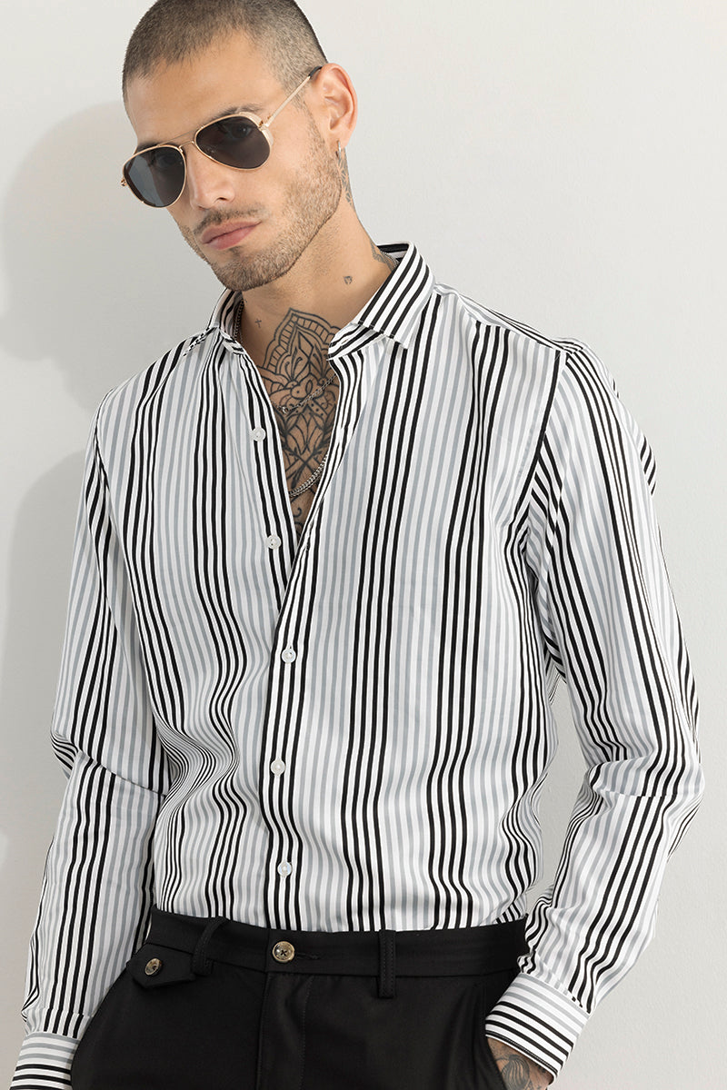White Streak Striped Shirt