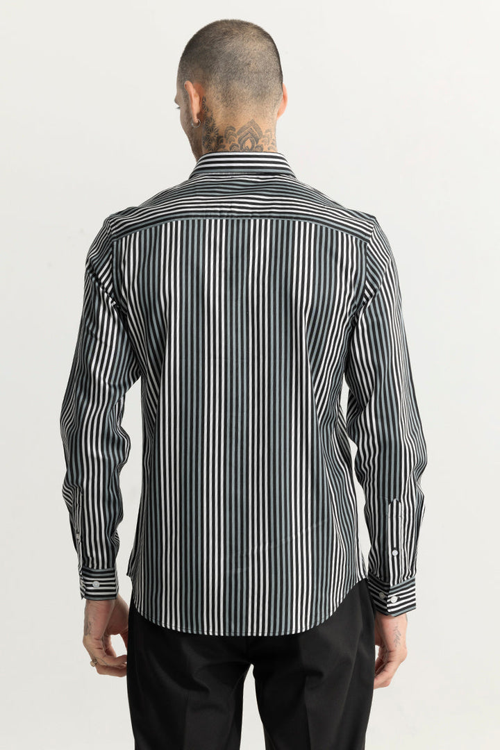 Black Streak Striped Shirt