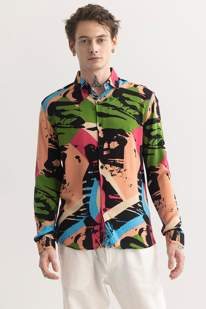 Vibrant Multicolor Print Shirt