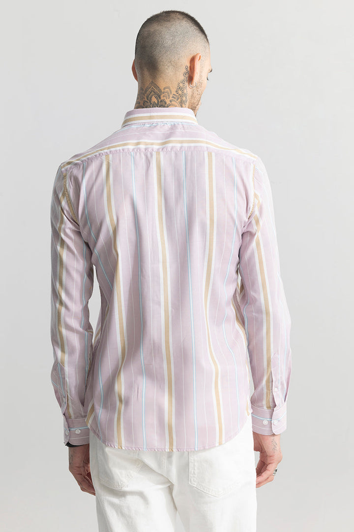 Deep Violet Cord Stripe Shirt