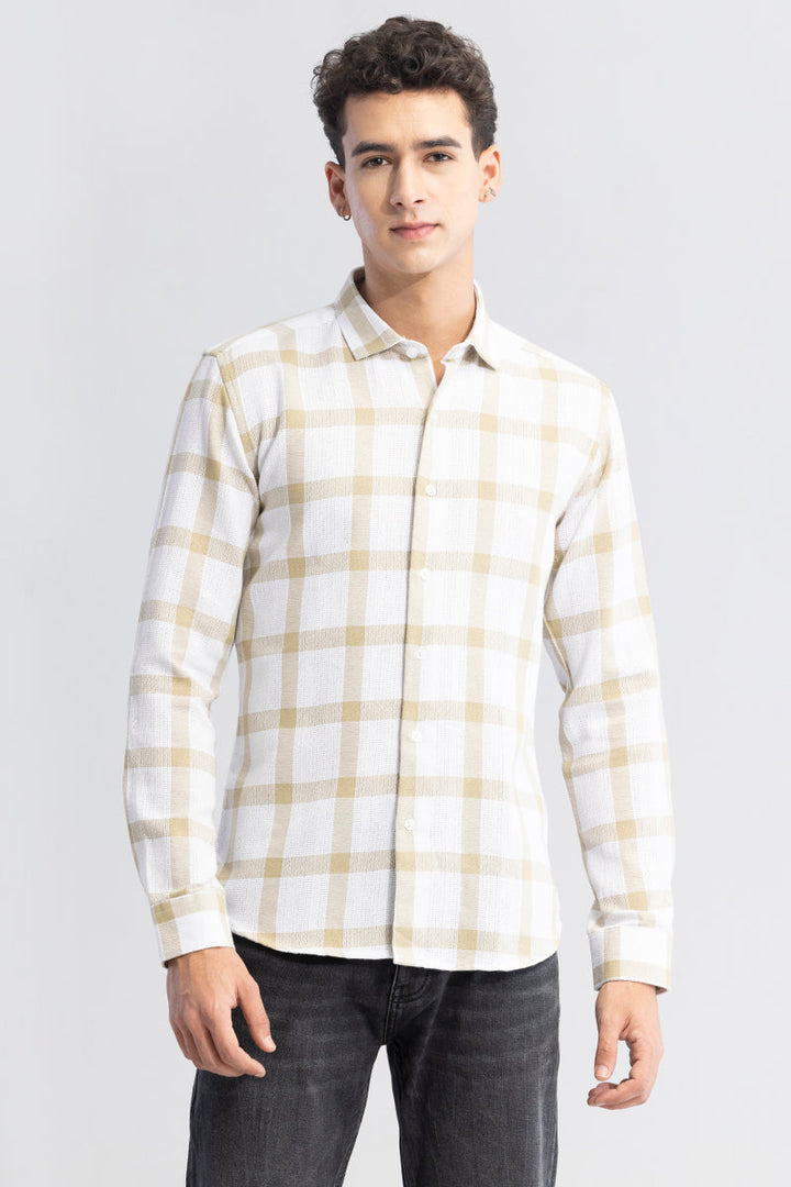 Classic Beige Checkered Shirt
