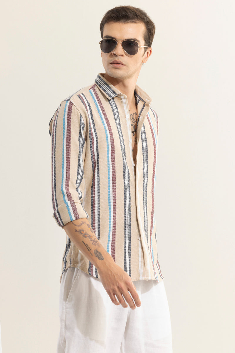 Urban Stripe Beige Shirt