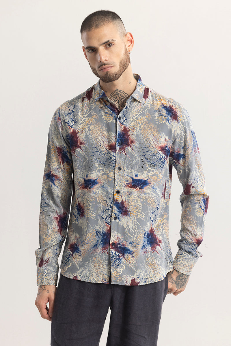 Abstract Reverie Grey Shirt