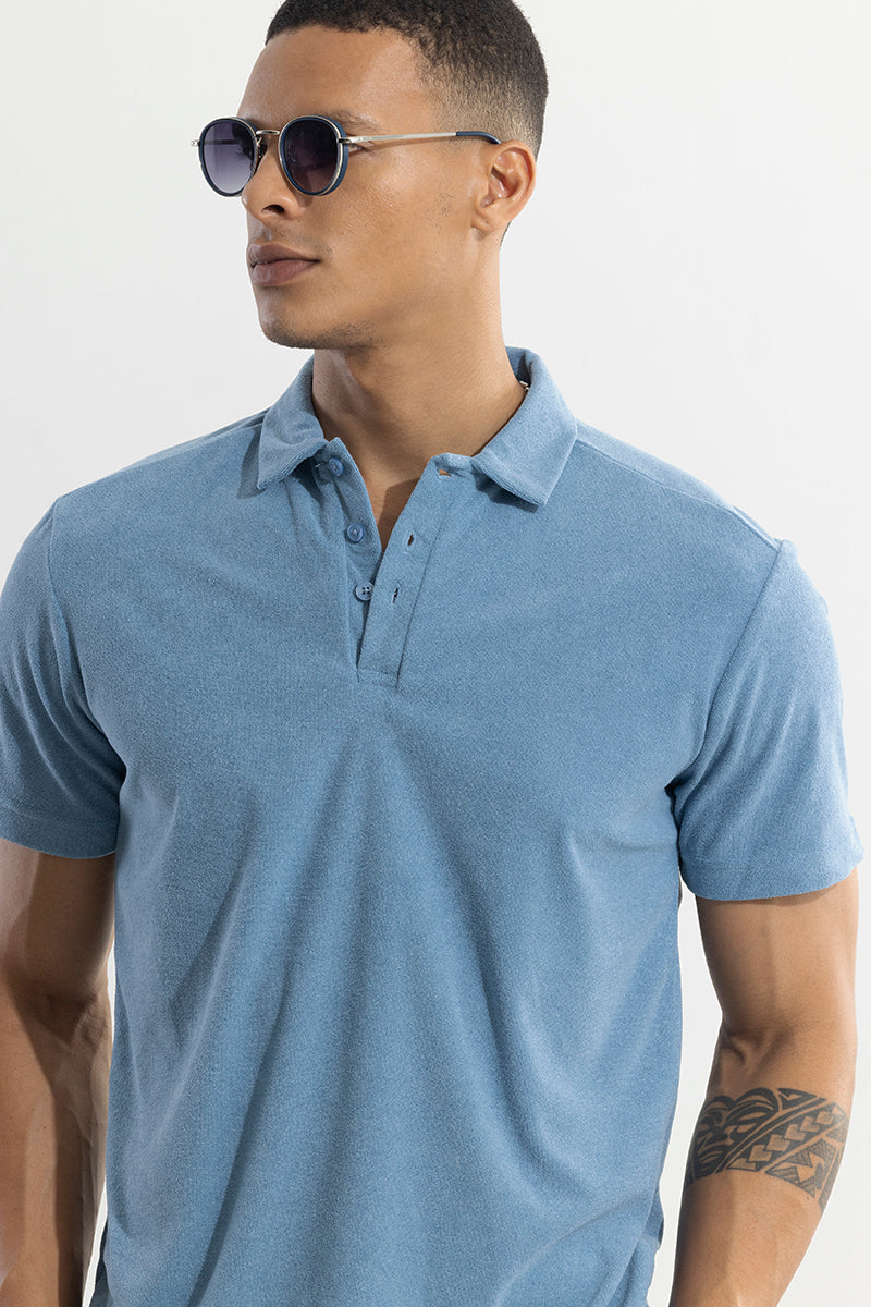 Terry Blue Radiance Polo T-Shirt
