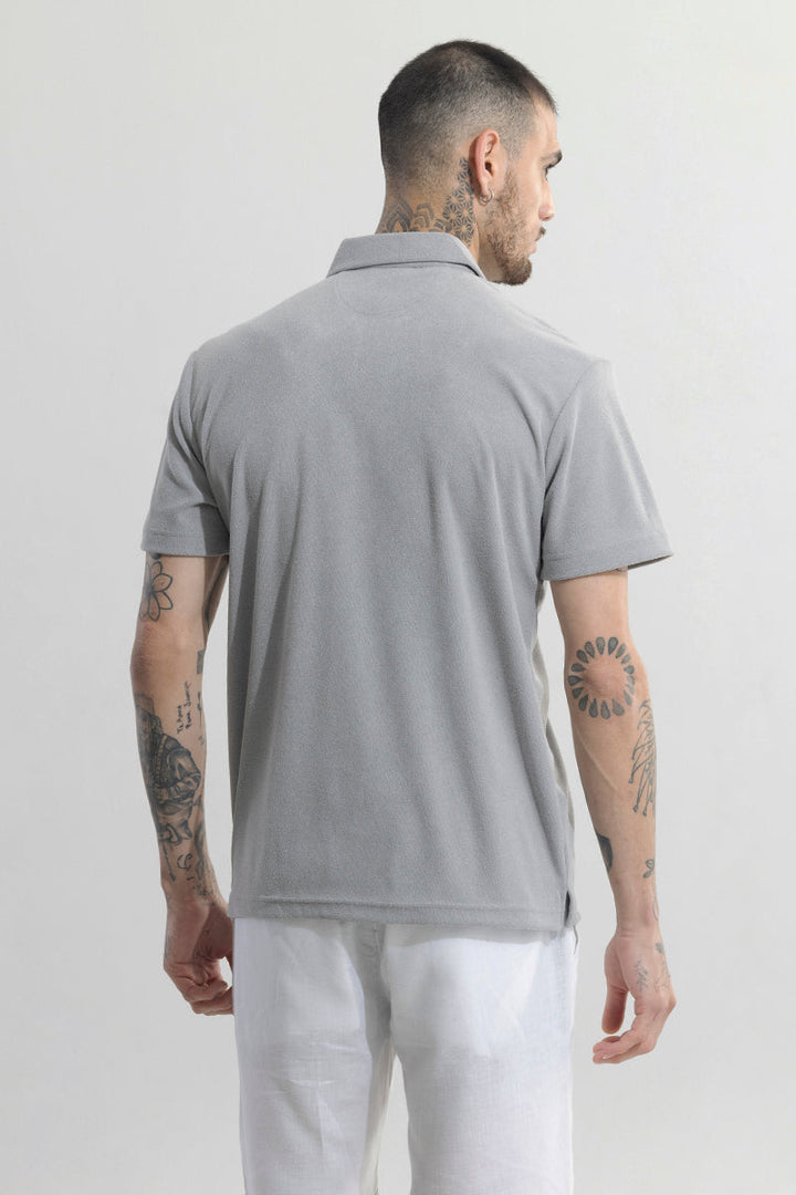Terry Grey Radiance Polo T-Shirt