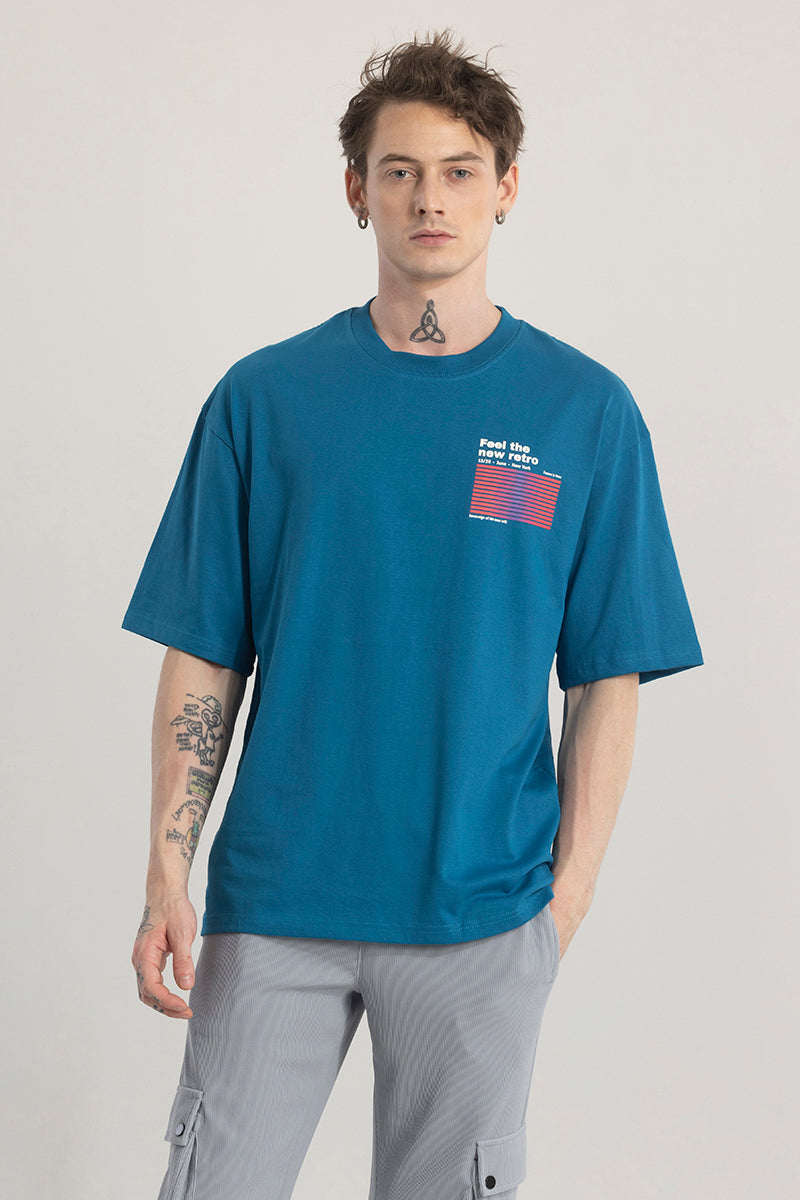 FashionFlow Blue Graphic T-Shirt