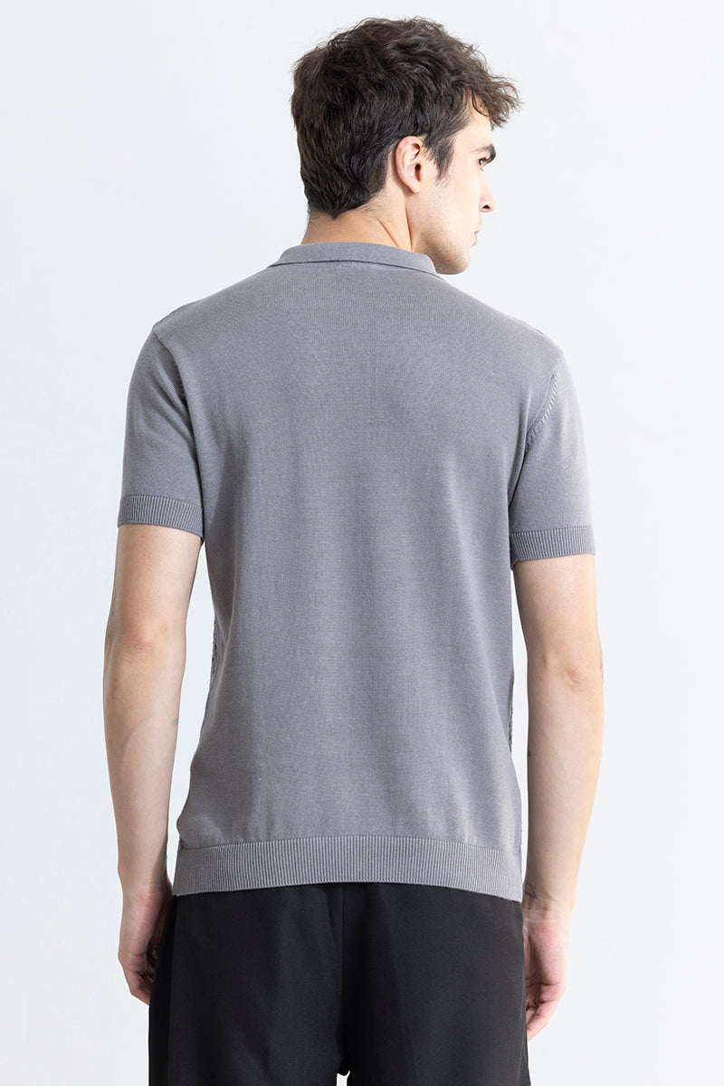 Elegant Grey Polo T-Shirt