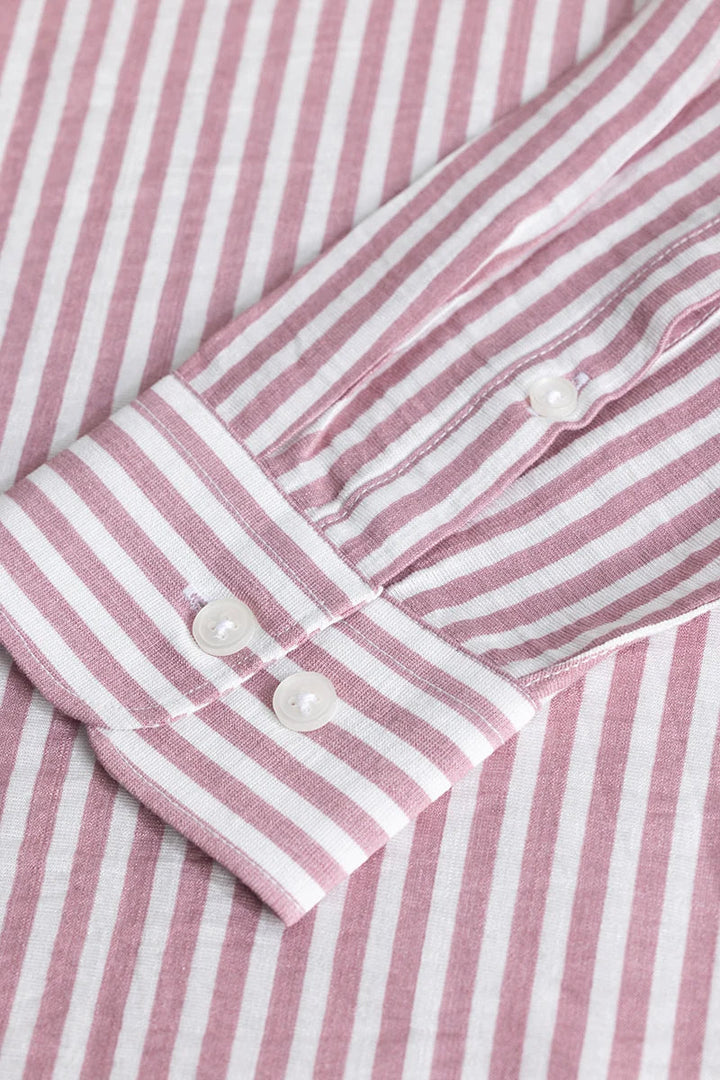 Sophisticated Mauve Striped Shirt