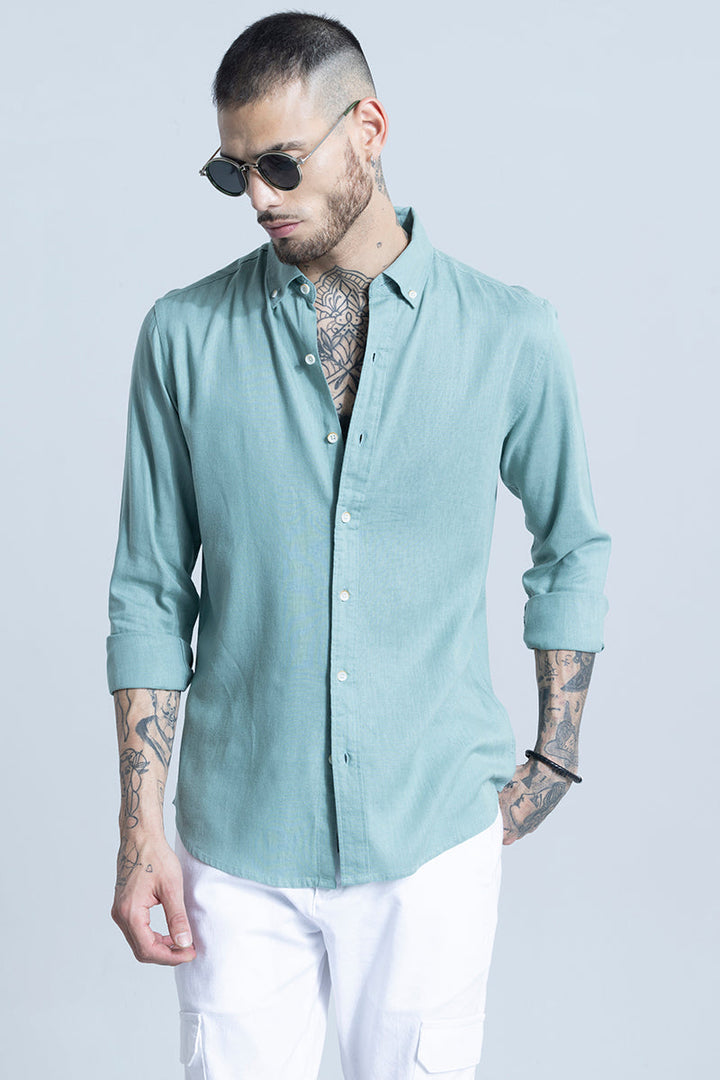 Sophisticated Teal Green Shirt