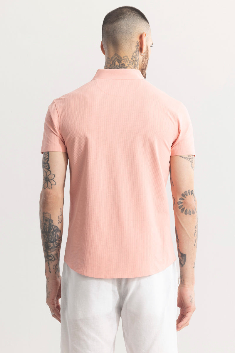 Versatile Light Peach Plain Shirt