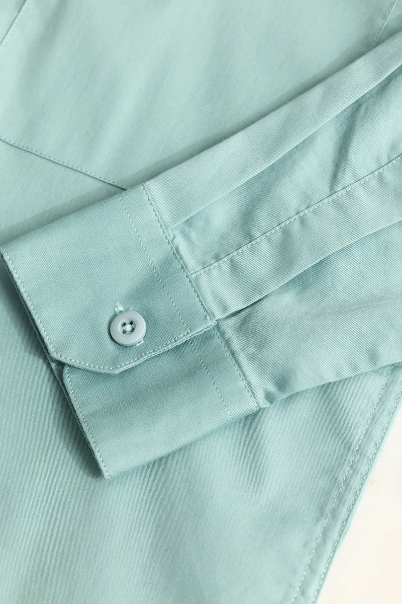 Practical Twin Pocket Mint Green Shirt