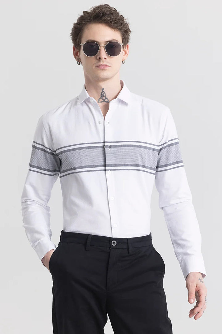 Stripelush Signature White Stripe Shirt