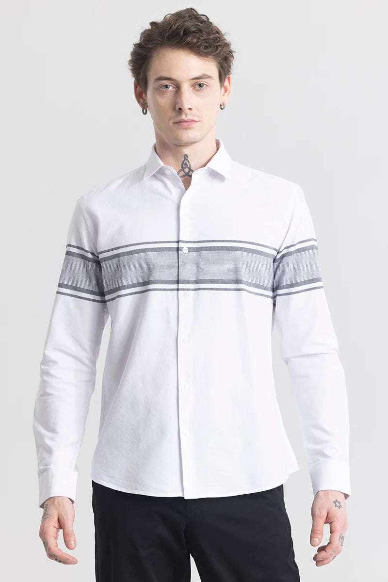 Stripelush Signature White Stripe Shirt