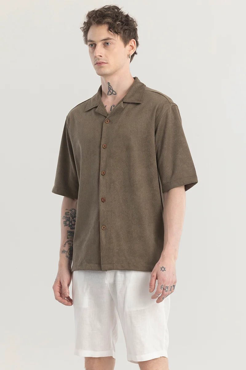 Chilluxe Urban Brown Oversized Shirt