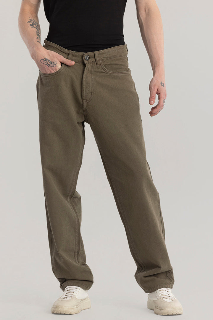Classic Evader Brown Baggy Fit Jeans