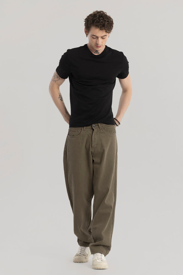 Classic Evader Brown Baggy Fit Jeans