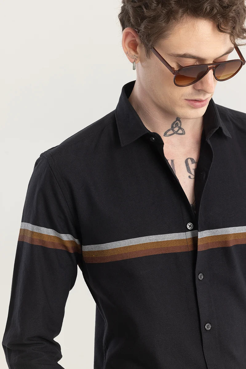 Refined Black Striped Shirt