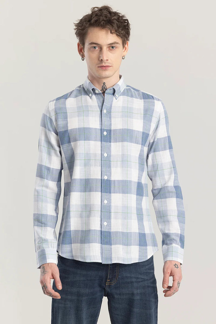 Pladify Blue Checkered Shirt