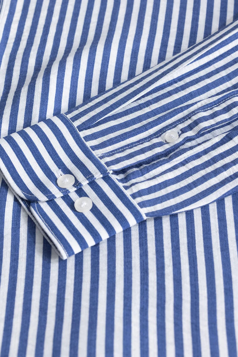 Elegant Blue Stripe Shirt
