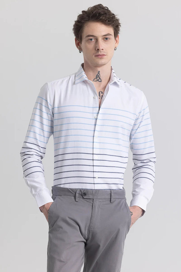 Dynamic White Stripe Shirt